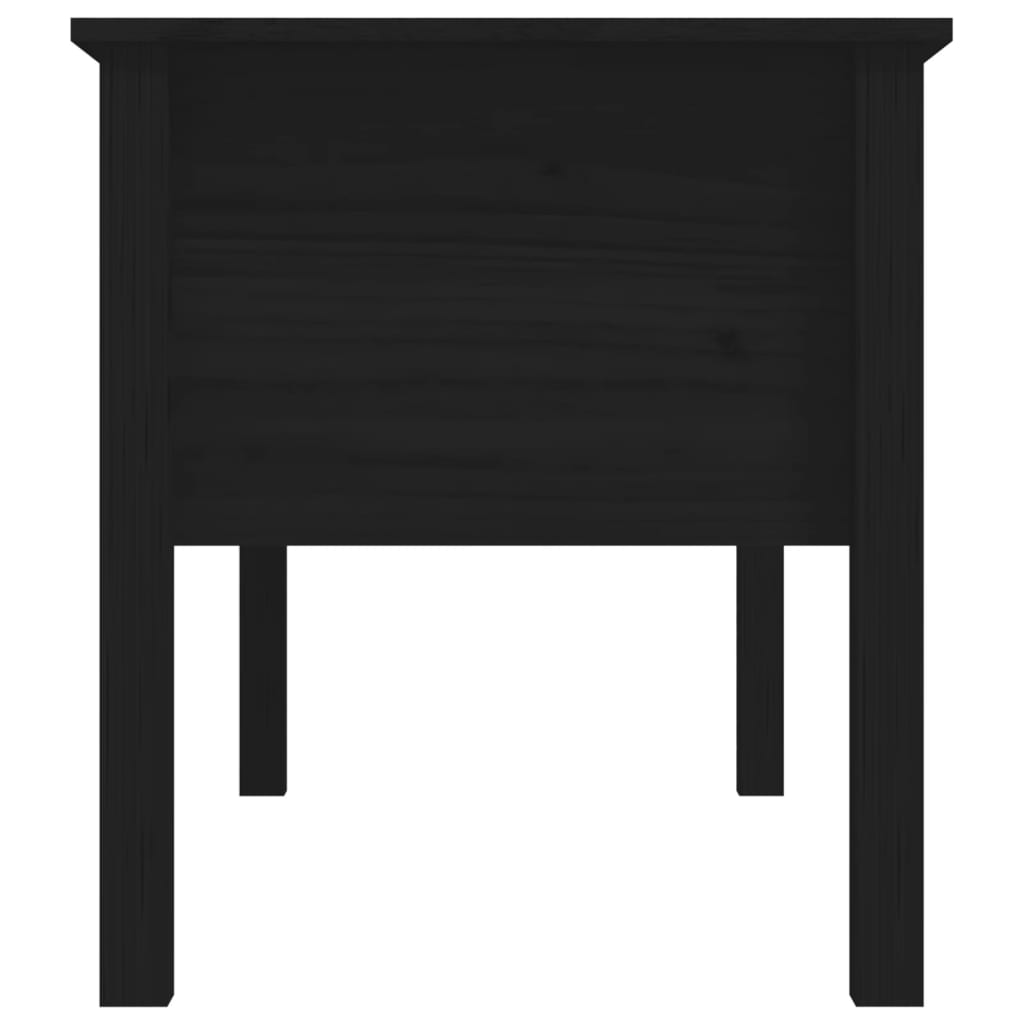 Coffee Table Black 102x49x55 cm Solid Pine