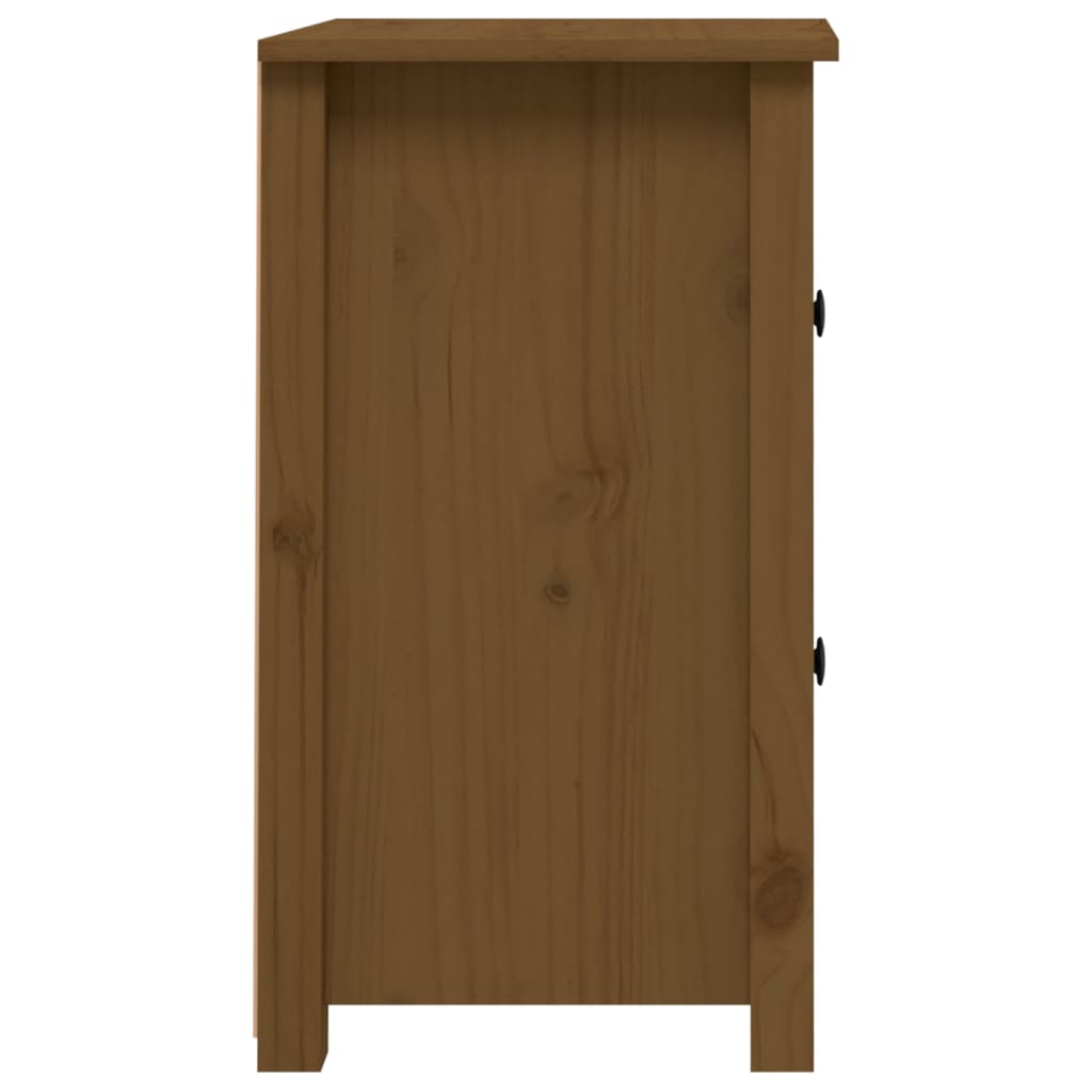 Tables de chevet 2 pcs. marron miel 40x35x61,5 cm en bois de pin massif