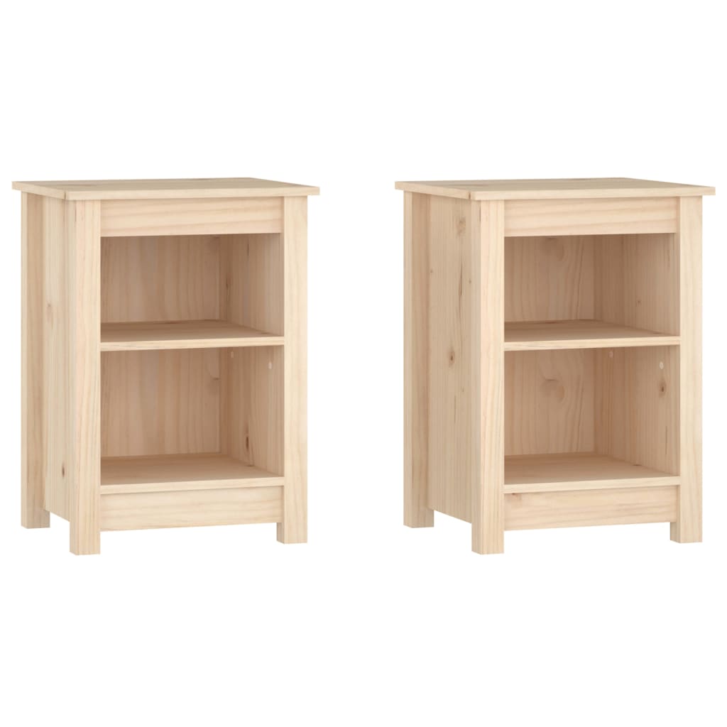 Bedside tables 2 pcs. 40x35x55 cm solid pine wood