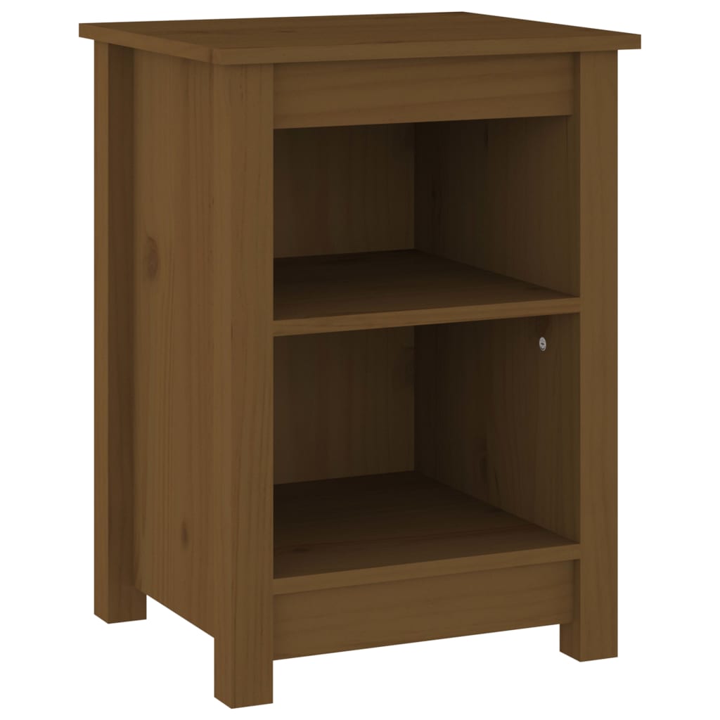 Tables de chevet 2 pcs. marron miel 40x35x55 cm en bois de pin massif