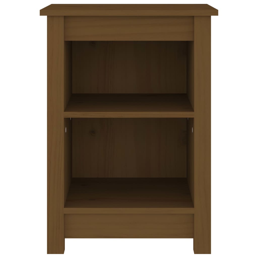 Tables de chevet 2 pcs. marron miel 40x35x55 cm en bois de pin massif