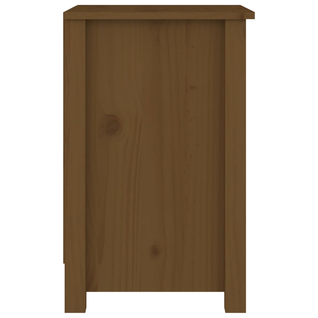 Tables de chevet 2 pcs. marron miel 40x35x55 cm en bois de pin massif
