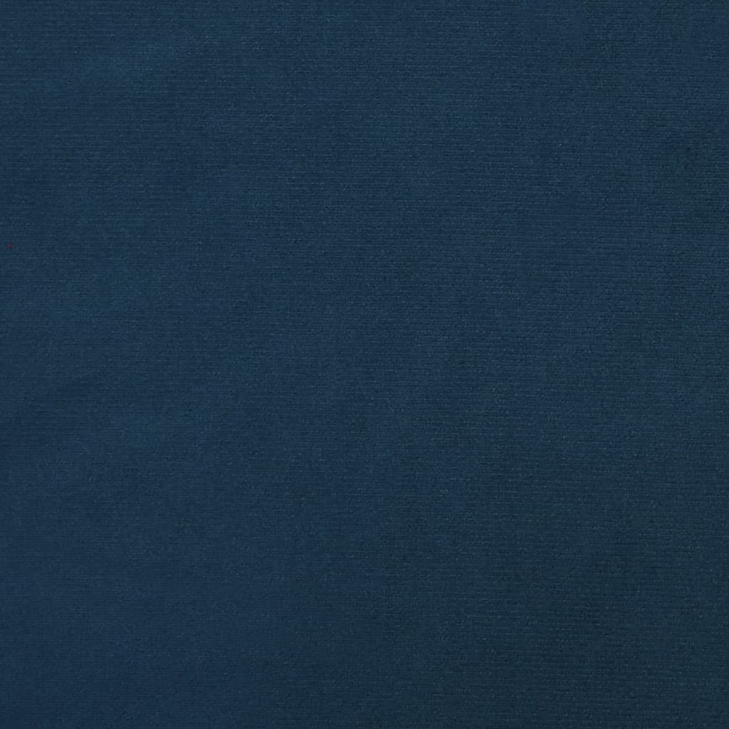Chaise à bascule et tabouret avec pieds en bois velours bleu
