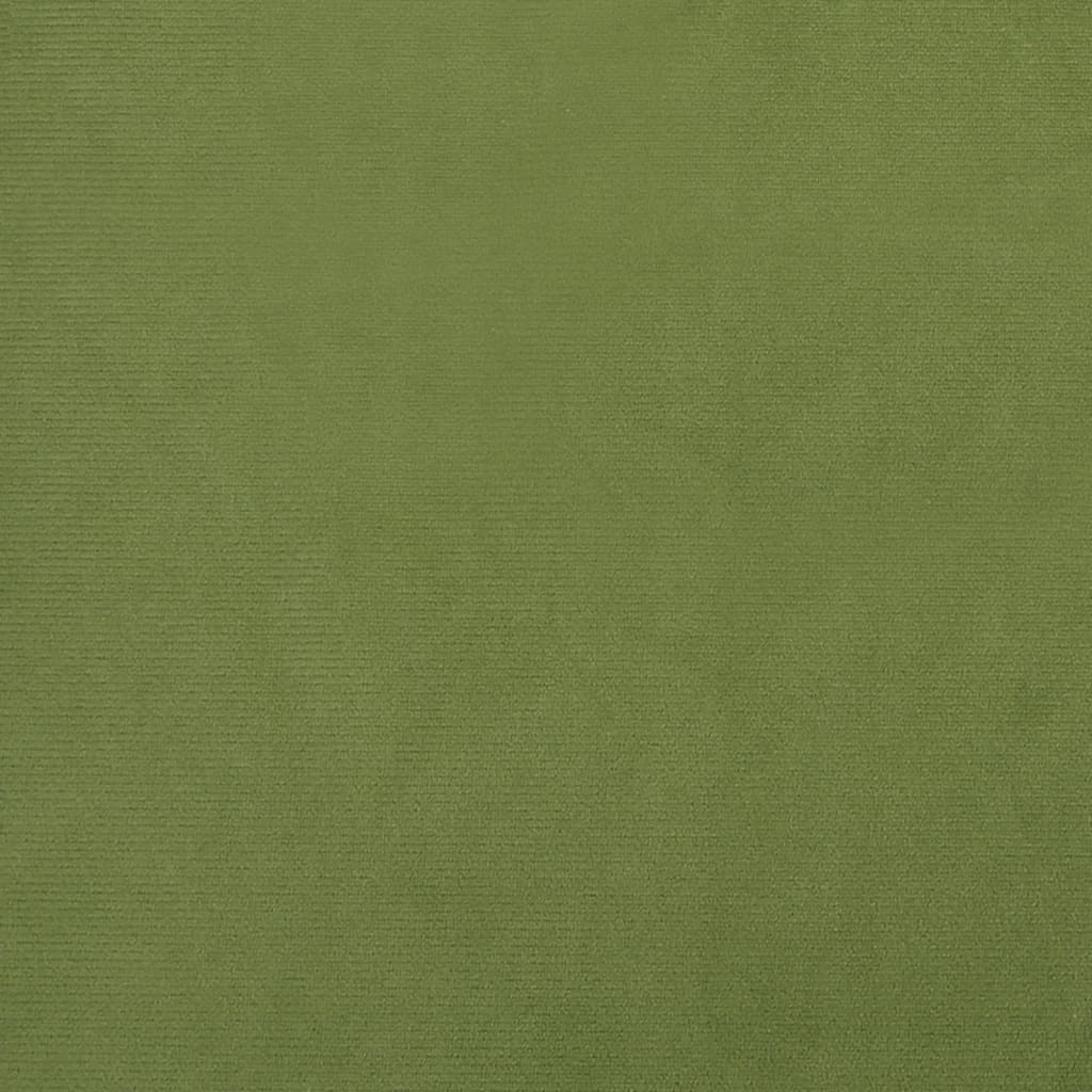 Chaise à bascule et tabouret avec pieds en bois velours vert clair