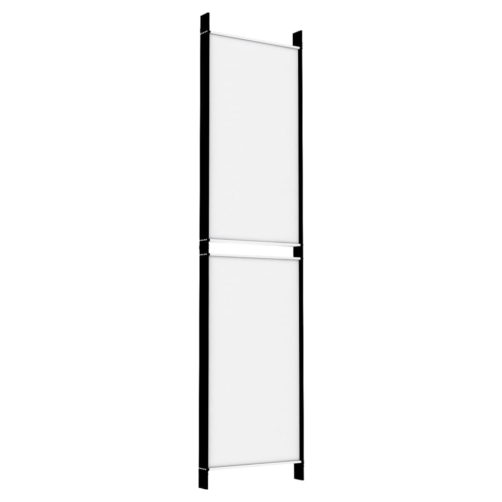 5-tlg. Paravent Weiß 250x200 cm Stoff