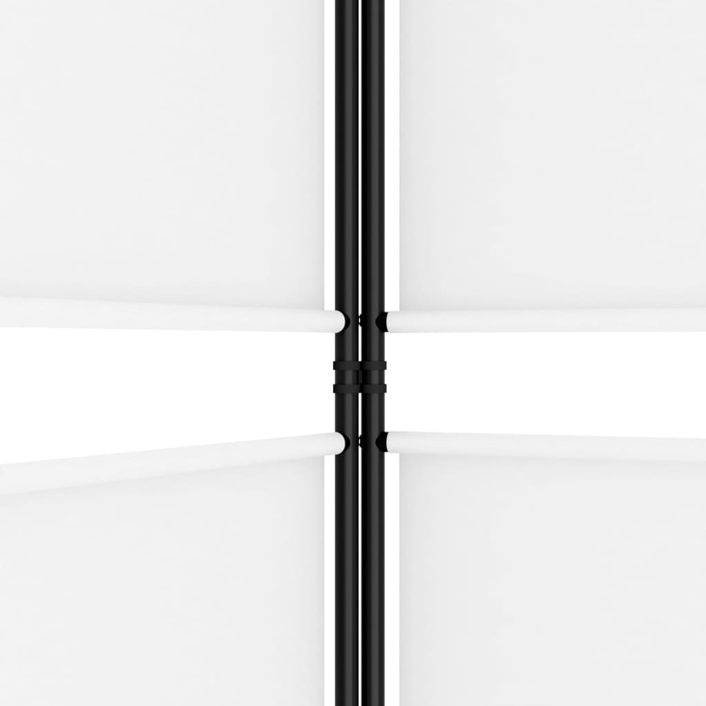 5-tlg. Paravent Weiß 250x200 cm Stoff