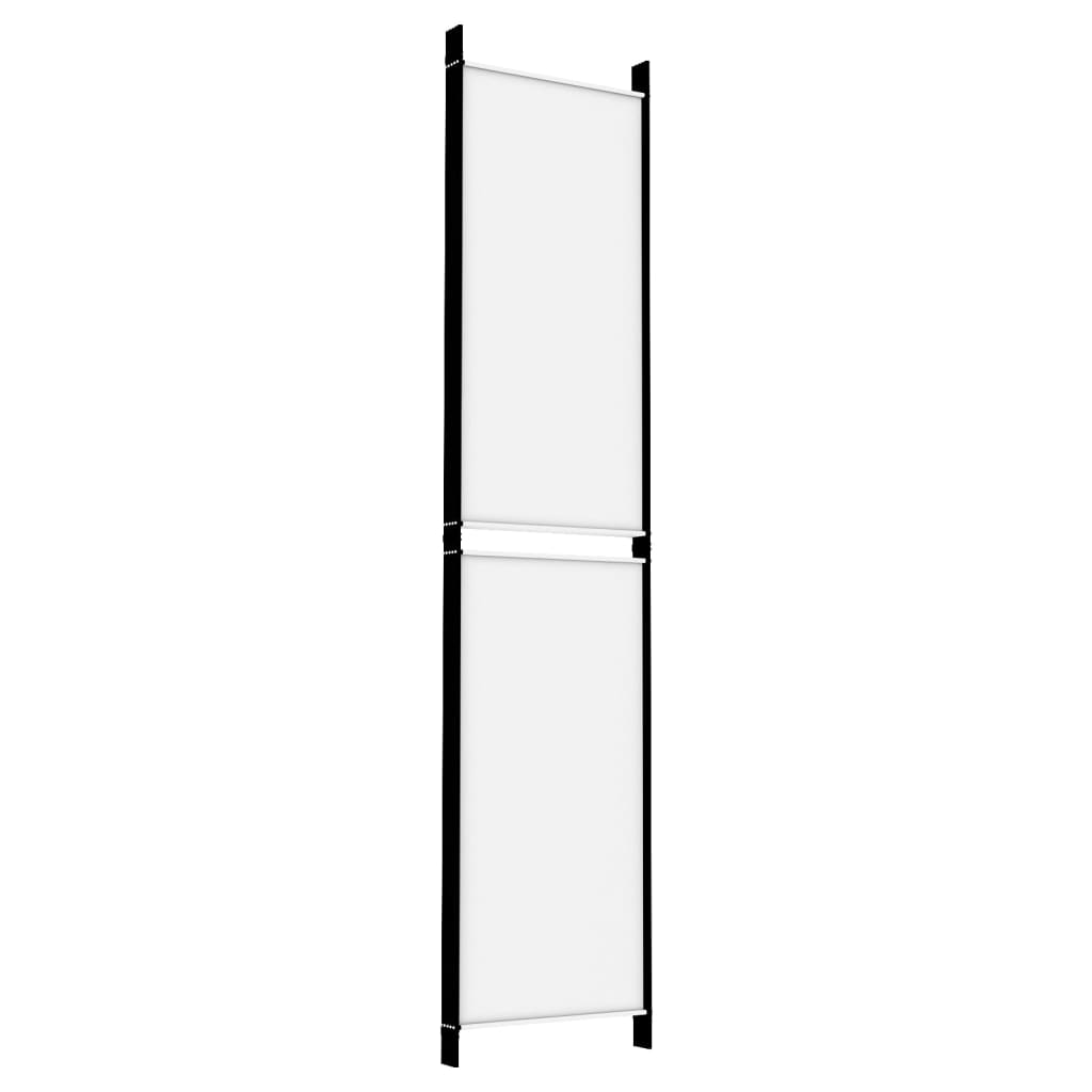 5-tlg. Paravent Weiß 250x220 cm Stoff