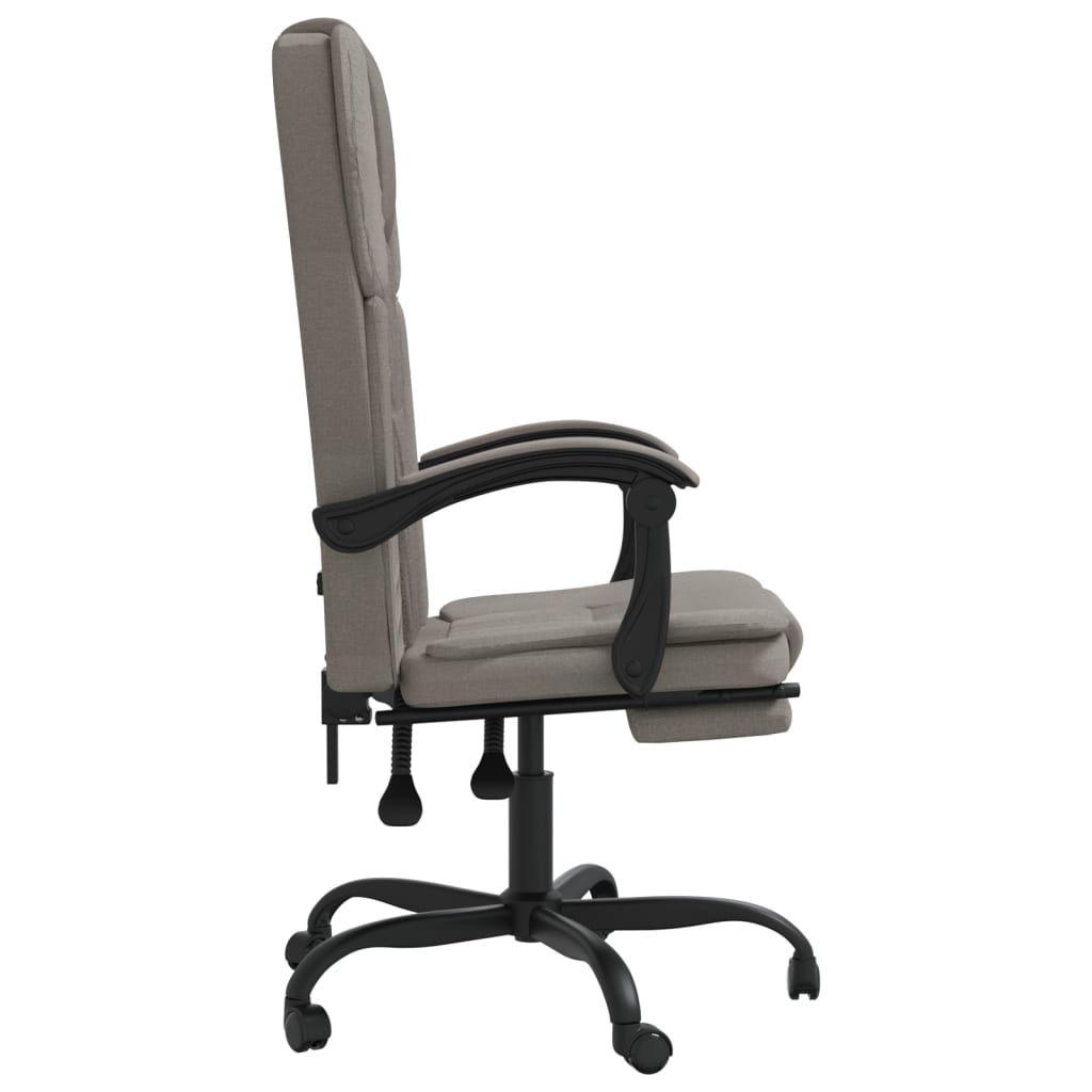Bürostuhl mit Liegefunktion Taupe Stoff