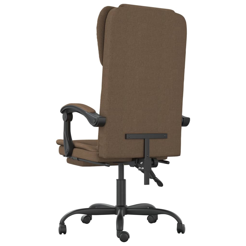 Bürostuhl mit Liegefunktion Braun Stoff