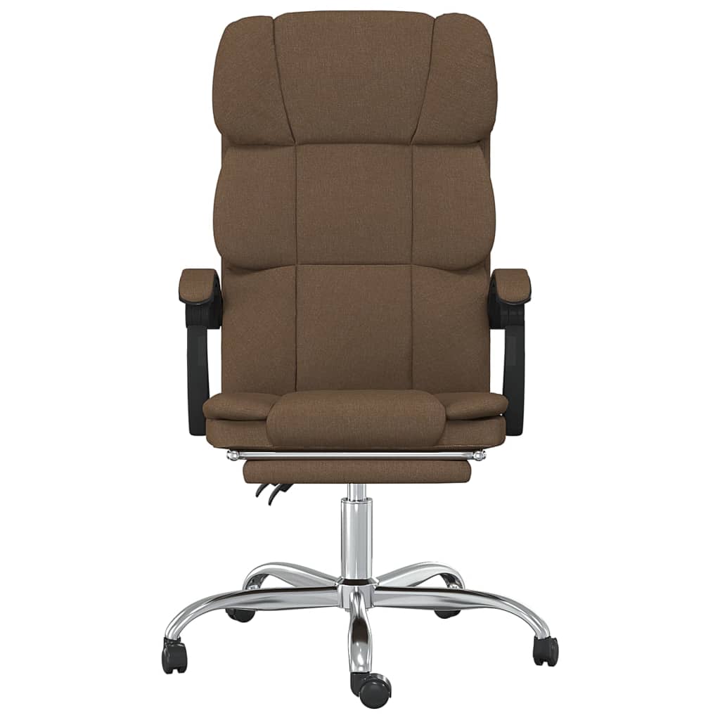 Bürostuhl mit Liegefunktion Braun Stoff