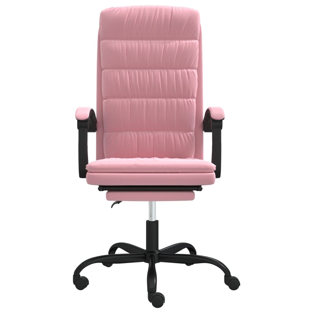 Bürostuhl mit Liegefunktion Rosa Samt