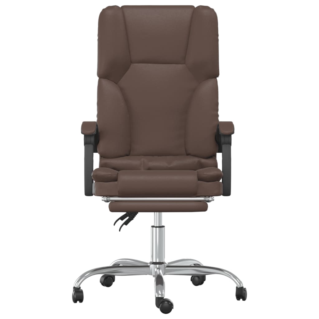 Bürostuhl mit Massagefunktion Braun Kunstleder