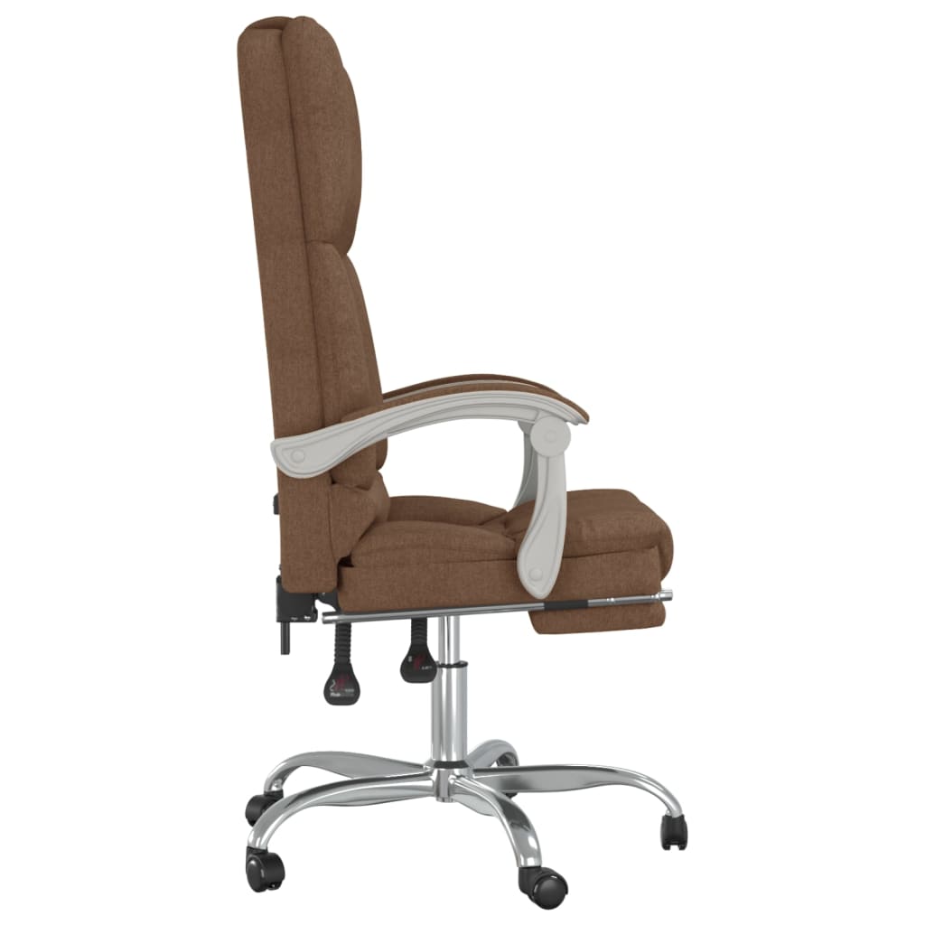 Bürostuhl mit Massagefunktion Braun Stoff