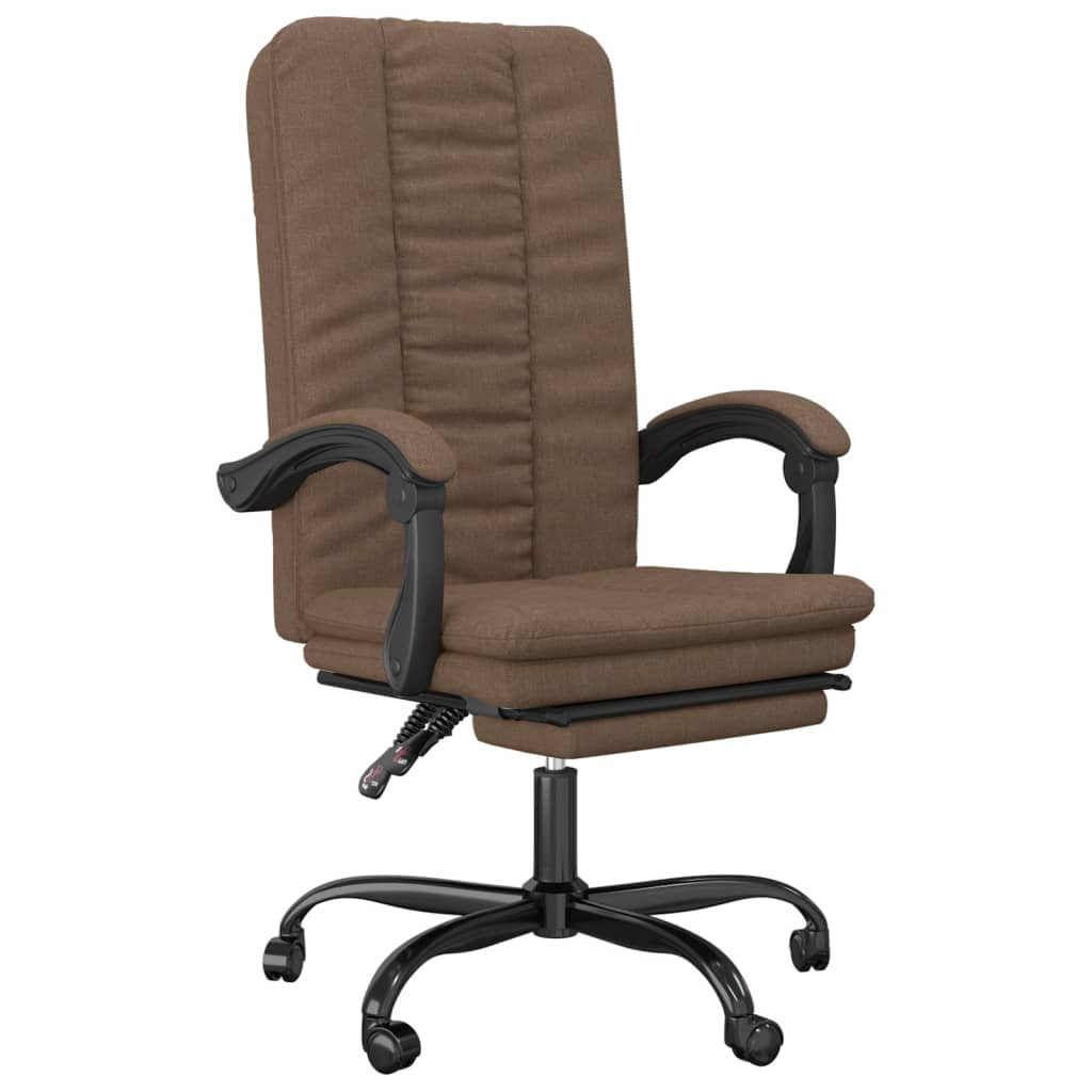 Bürostuhl mit Liegefunktion Braun Stoff