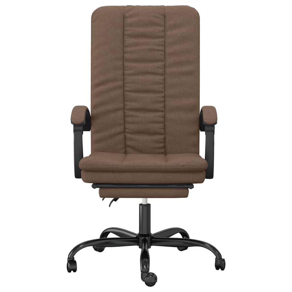 Bürostuhl mit Liegefunktion Braun Stoff