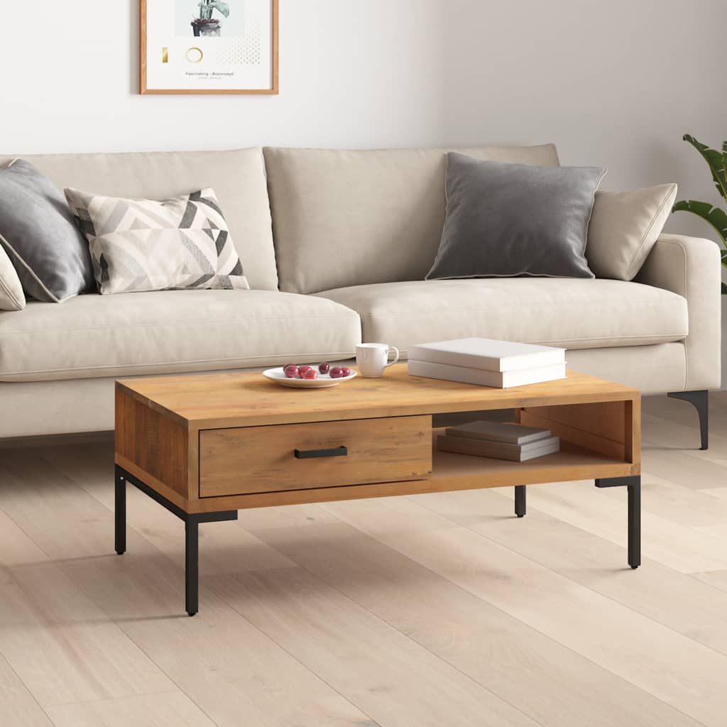 Table basse 90x50x35 cm en pin massif