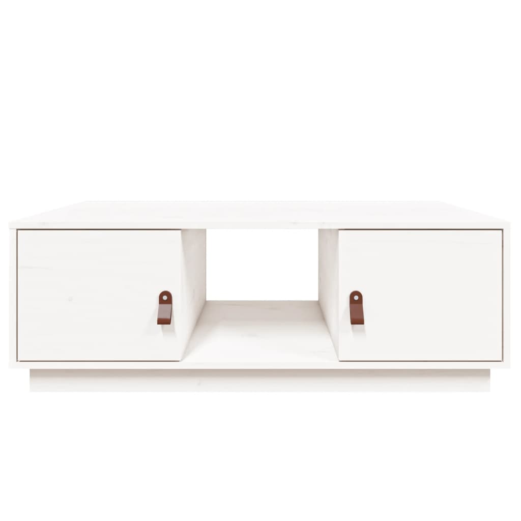 Coffee Table White 100x50x35 cm Solid Pine