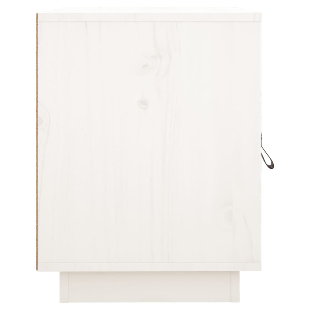 Bedside tables 2 pcs. White 40x34x45 cm solid pine wood