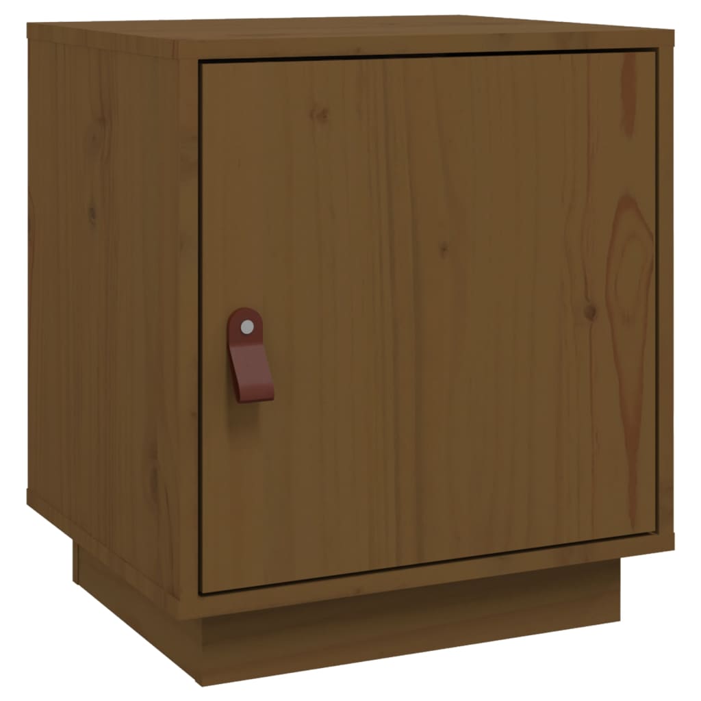 Bedside table honey brown 40x34x45 cm solid pine wood