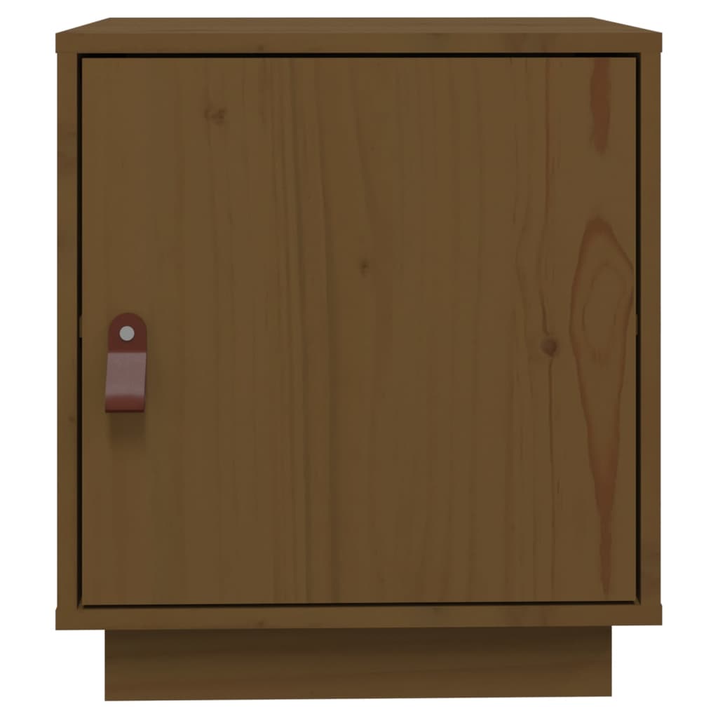 Bedside table honey brown 40x34x45 cm solid pine wood