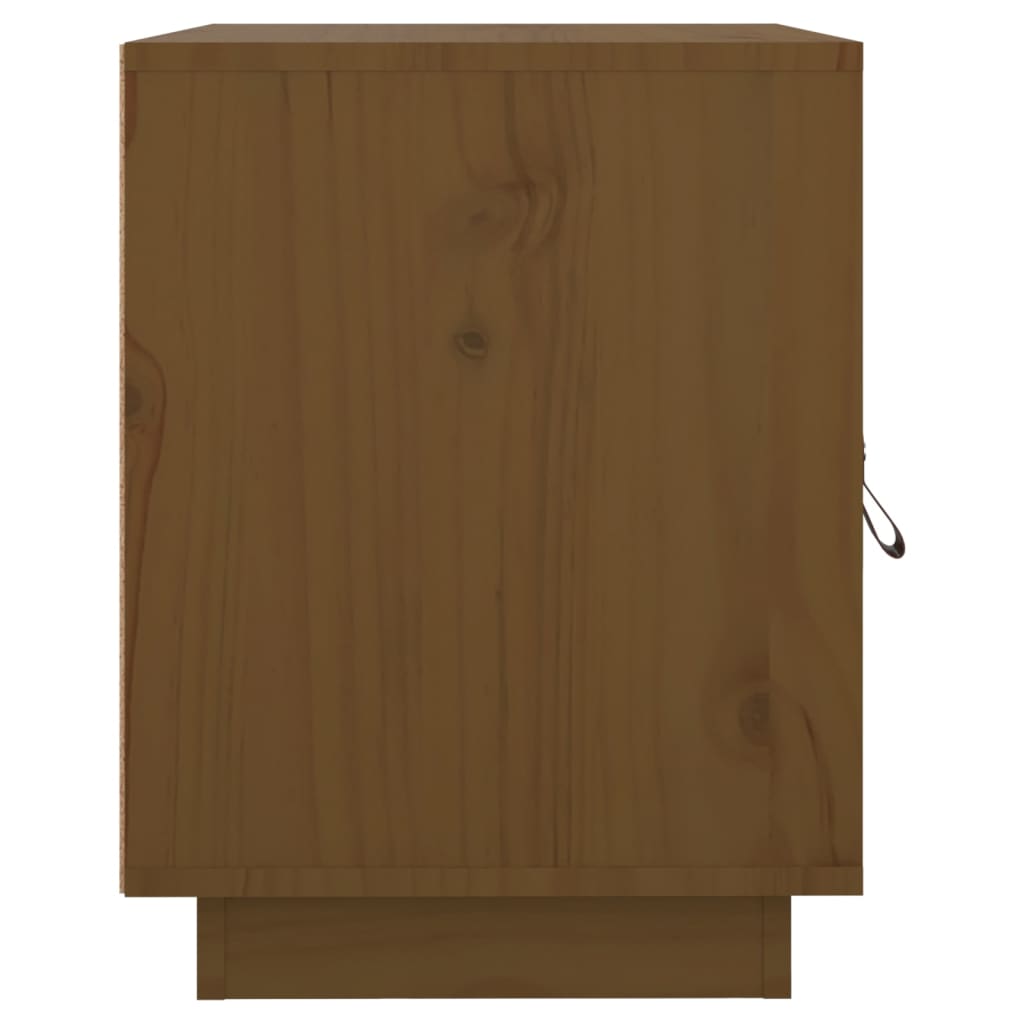 Bedside table honey brown 40x34x45 cm solid pine wood