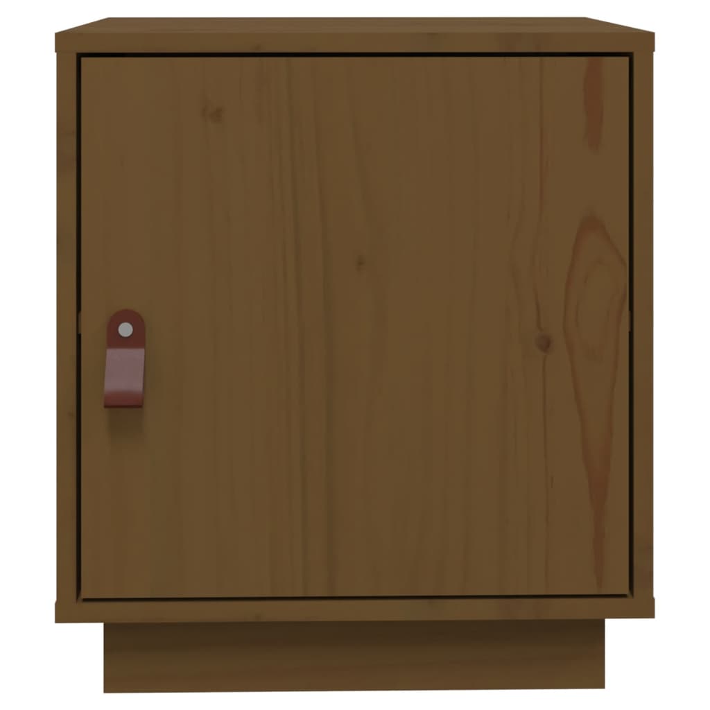 Tables de chevet 2 pcs. marron miel 40x34x45 cm en bois de pin massif