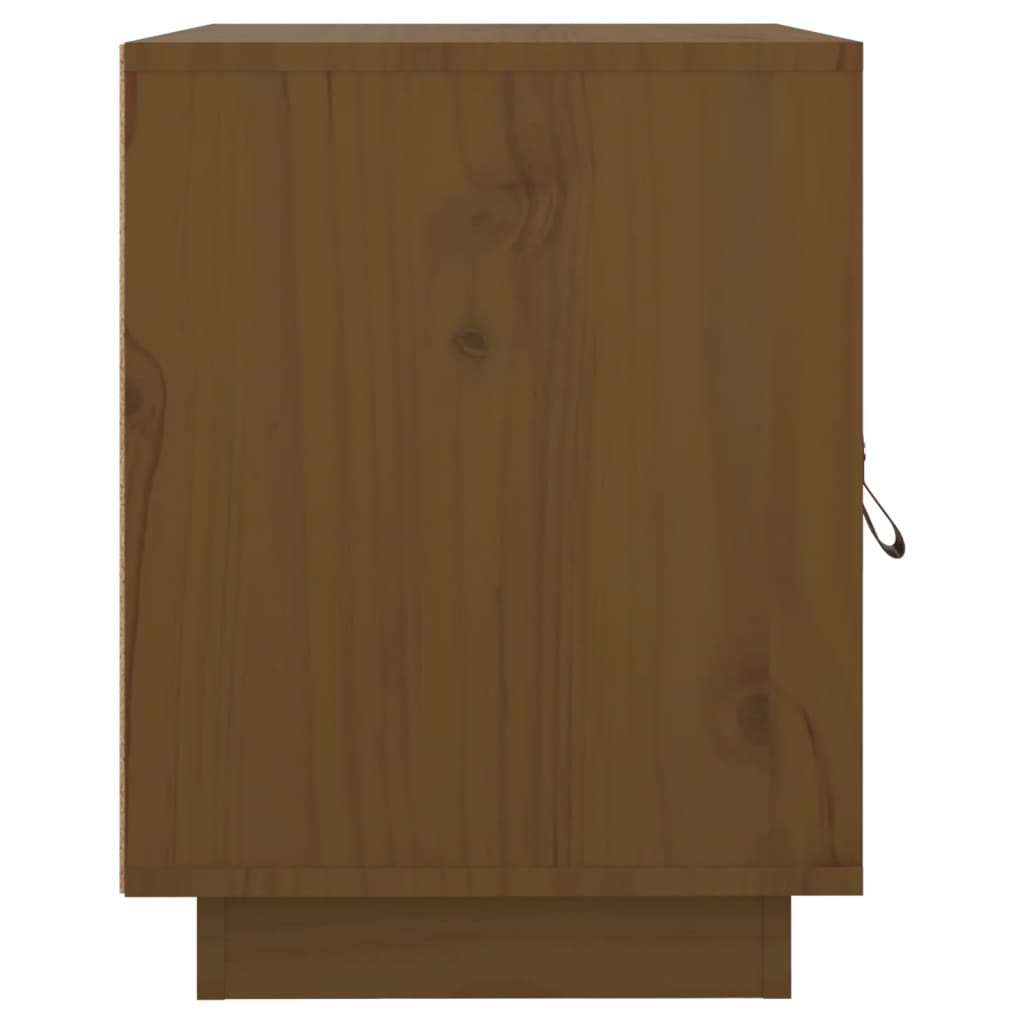 Tables de chevet 2 pcs. marron miel 40x34x45 cm en bois de pin massif