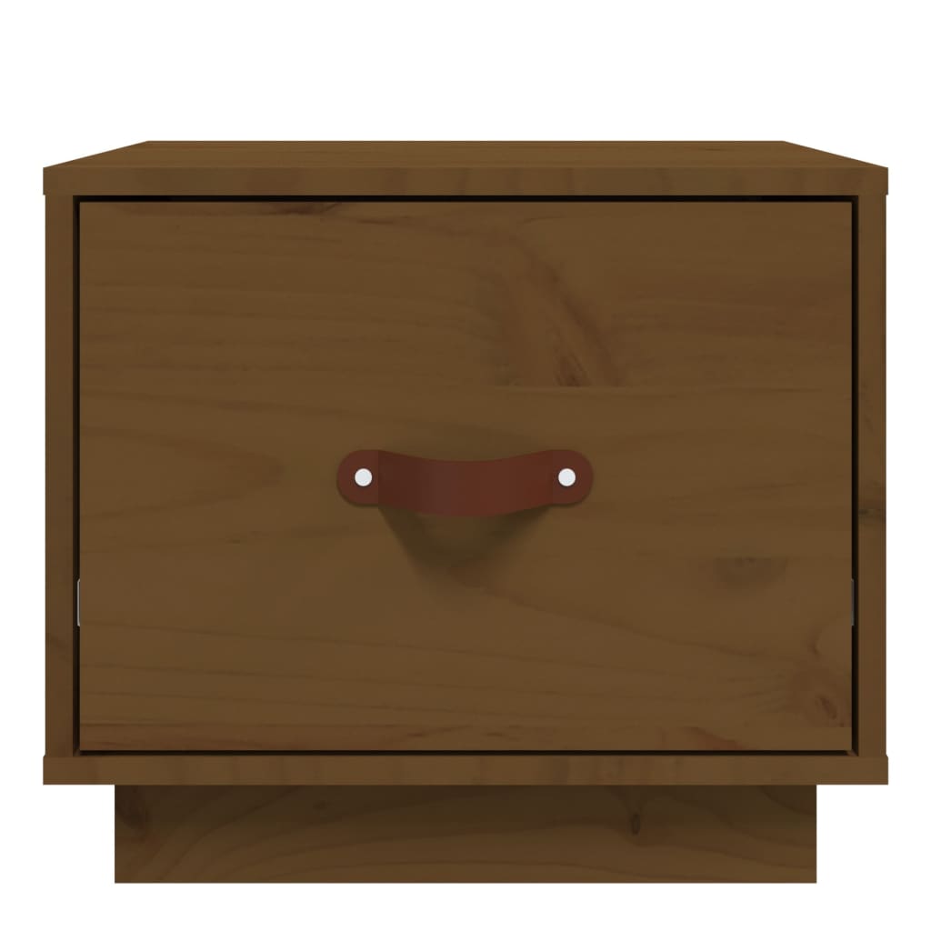 Bedside table honey brown 40x34x35 cm solid pine wood