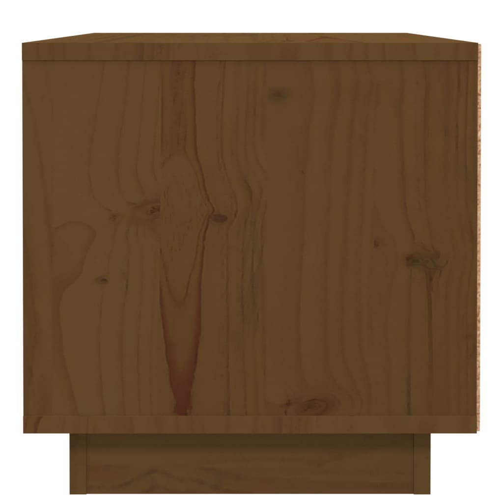 Bedside table honey brown 40x34x35 cm solid pine wood