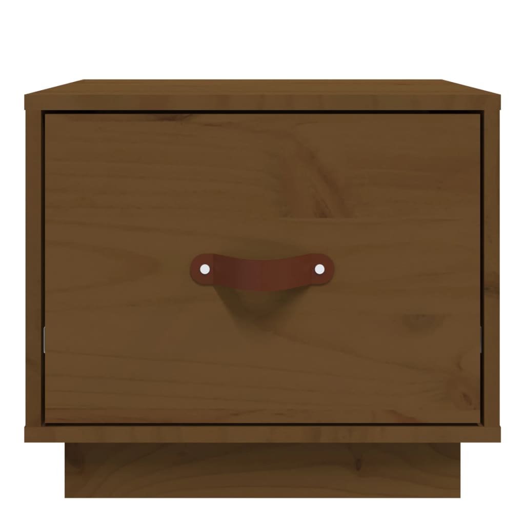 Tables de chevet 2 pcs. marron miel 40x34x35 cm en bois de pin massif