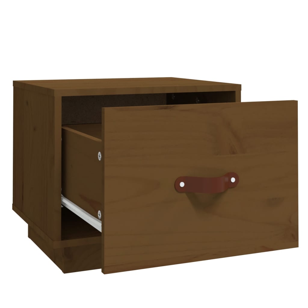 Tables de chevet 2 pcs. marron miel 40x34x35 cm en bois de pin massif