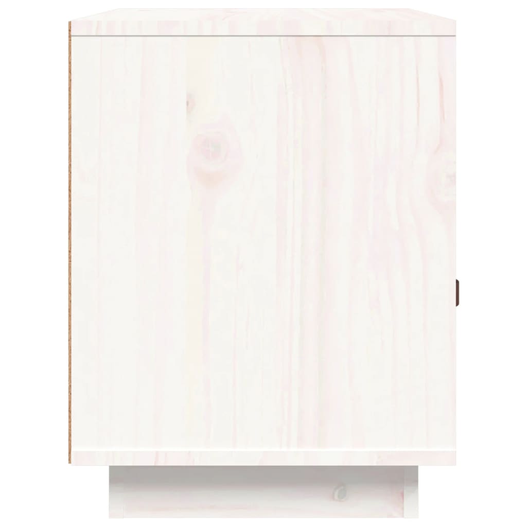 Bedside tables 2 pcs. White 40x34x45 cm solid pine wood