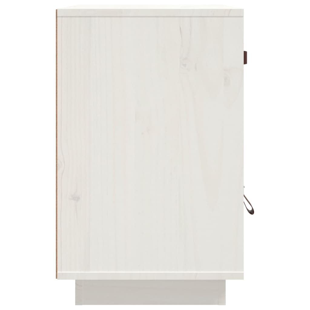 Bedside tables 2 pcs. White 40x34x55 cm solid pine wood