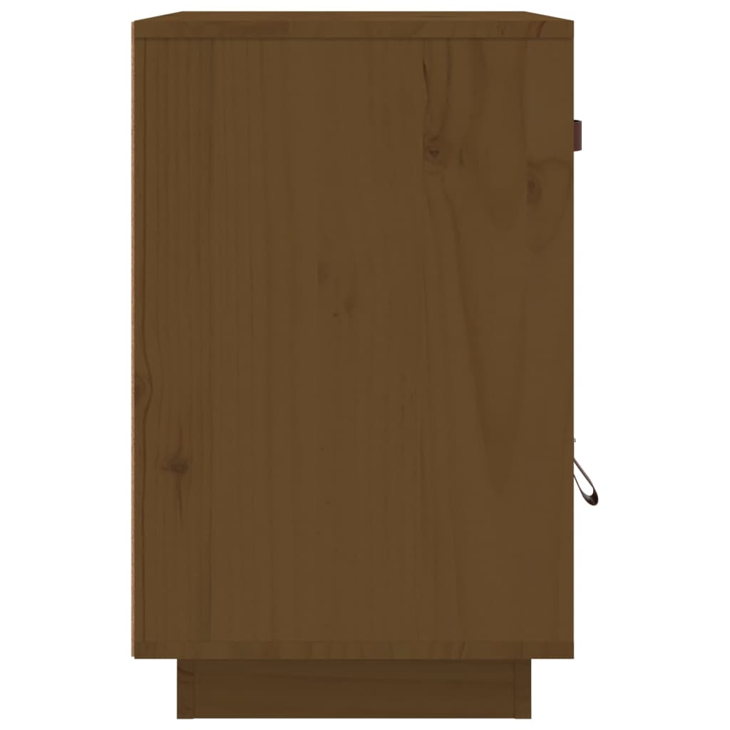Tables de chevet 2 pcs. marron miel 40x34x55 cm en bois de pin massif