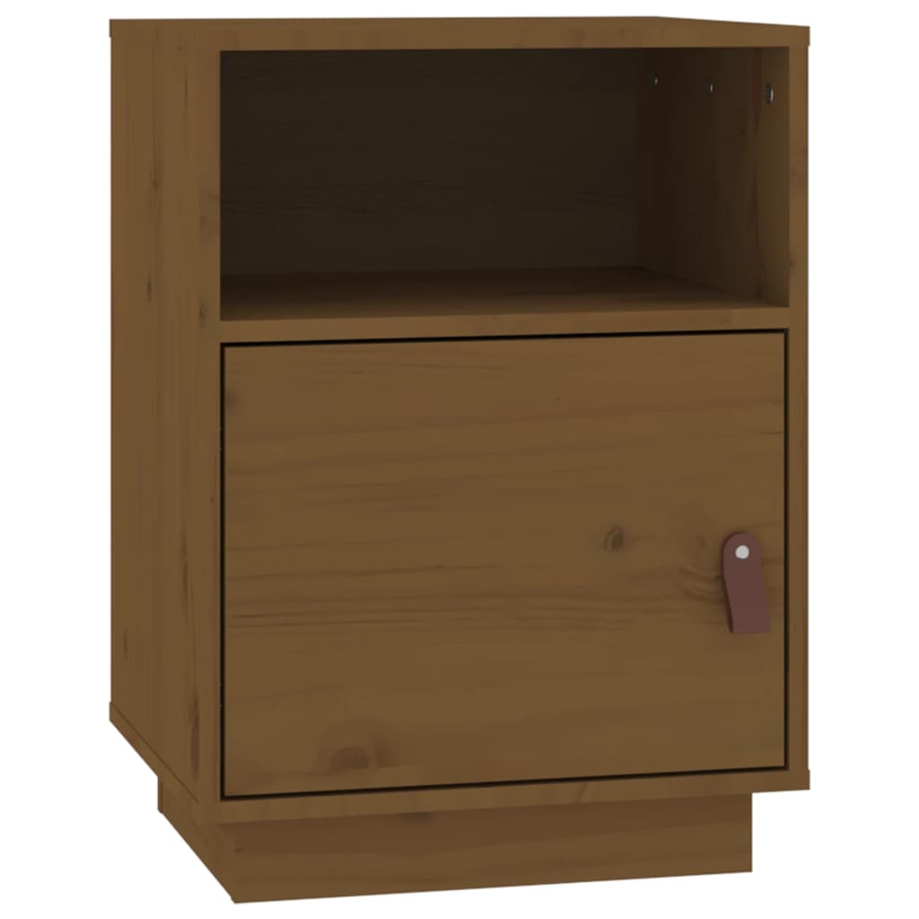 Bedside table honey brown 40x34x55 cm solid pine wood