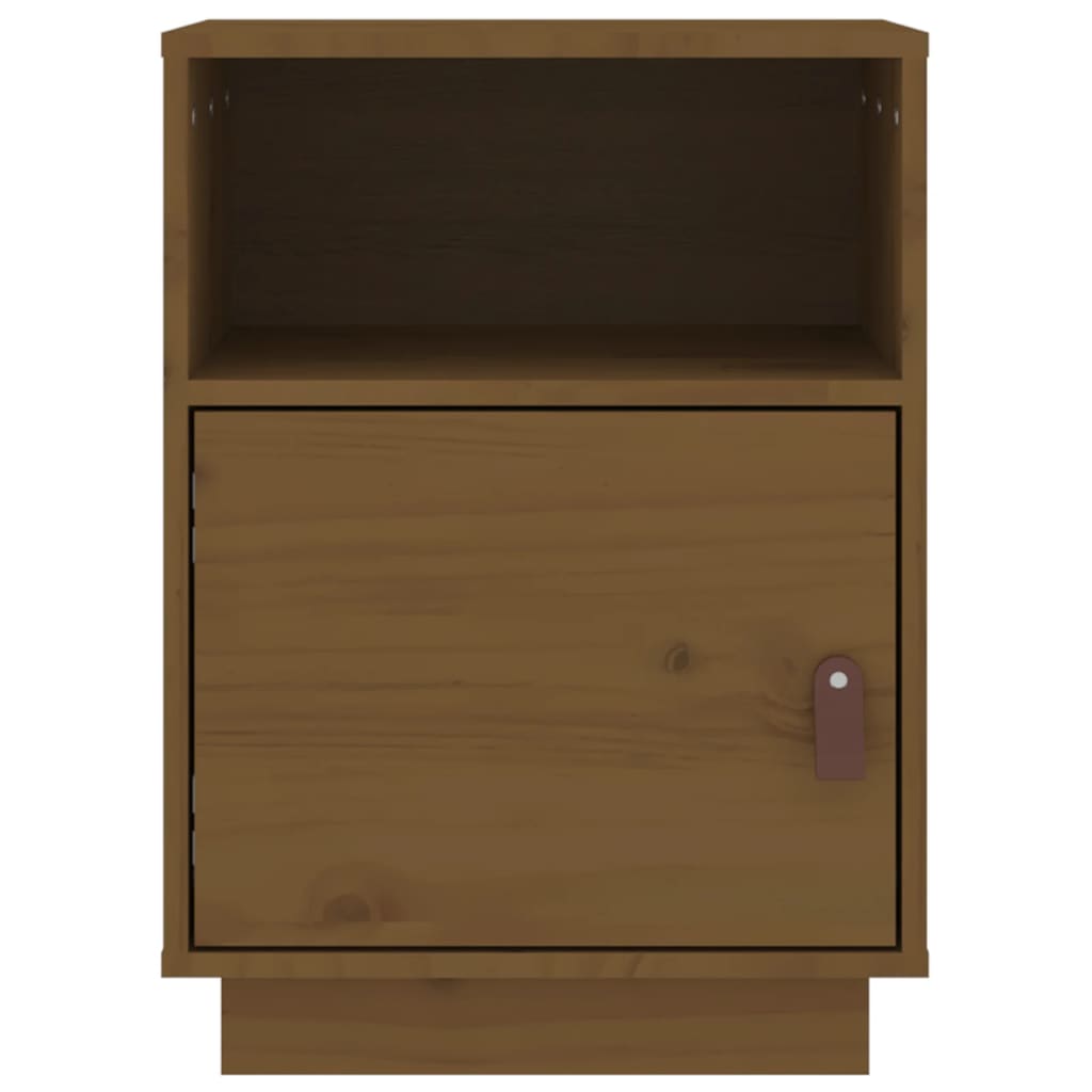 Bedside table honey brown 40x34x55 cm solid pine wood