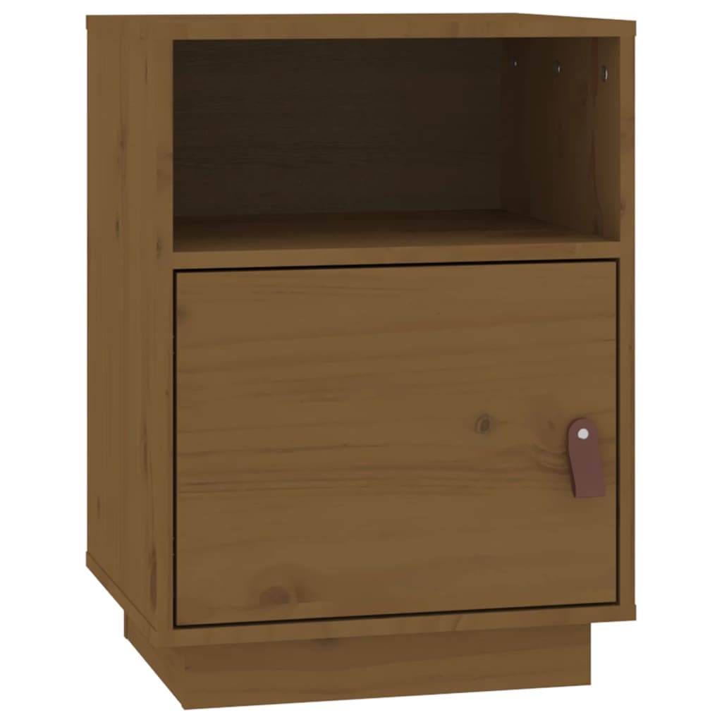 Tables de chevet 2 pcs. marron miel 40x34x55 cm en bois de pin massif
