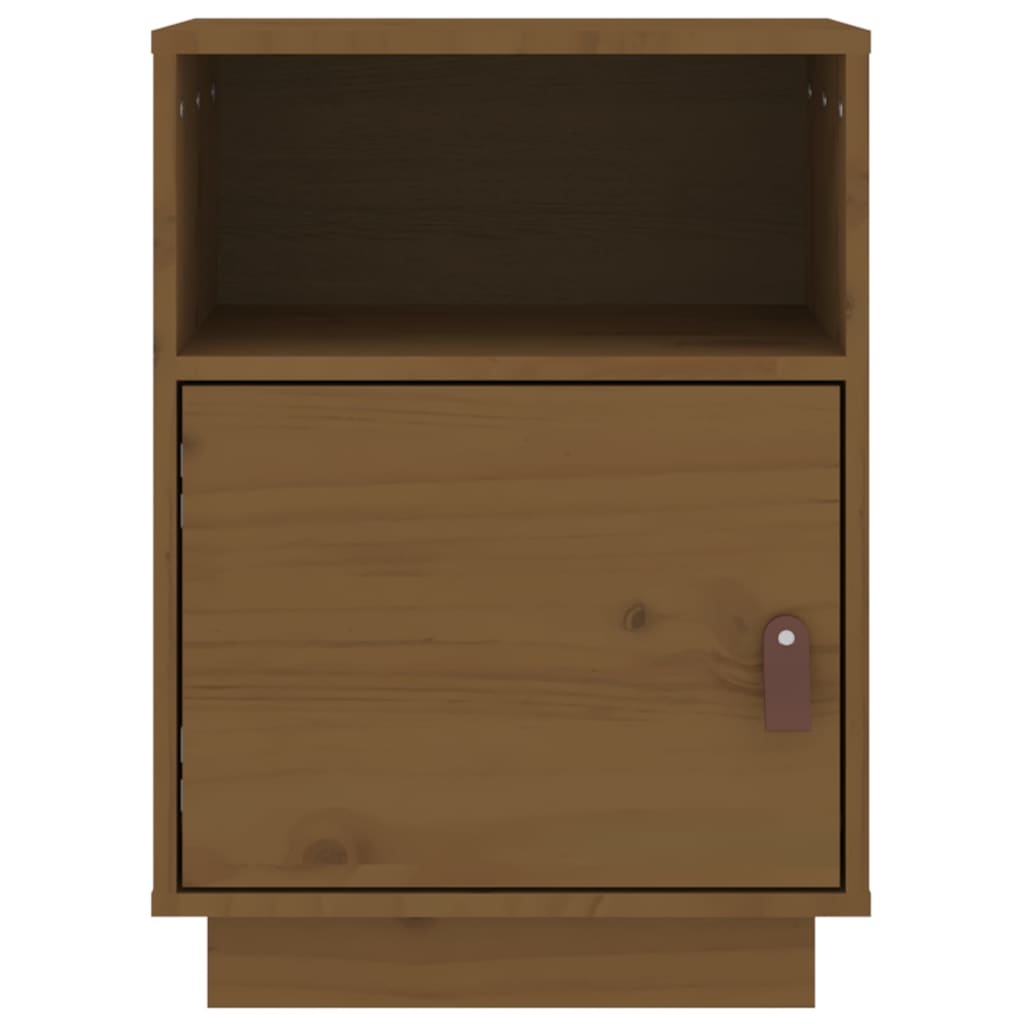 Tables de chevet 2 pcs. marron miel 40x34x55 cm en bois de pin massif