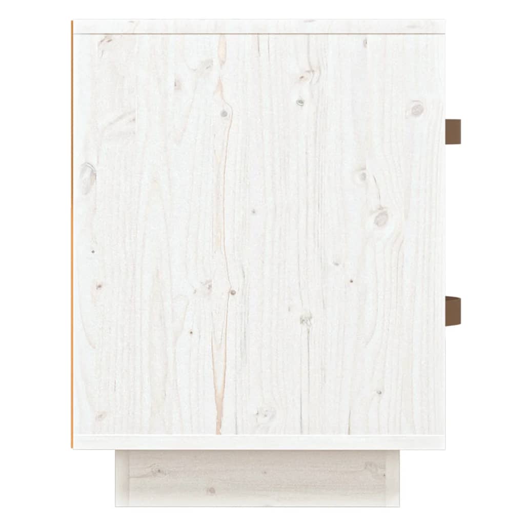 Bedside tables 2 pcs. White 40x34x45 cm solid pine wood