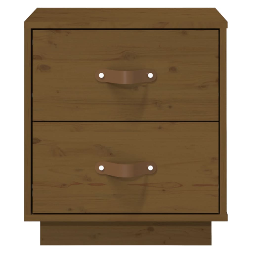 Bedside table honey brown 40x34x45 cm solid pine wood