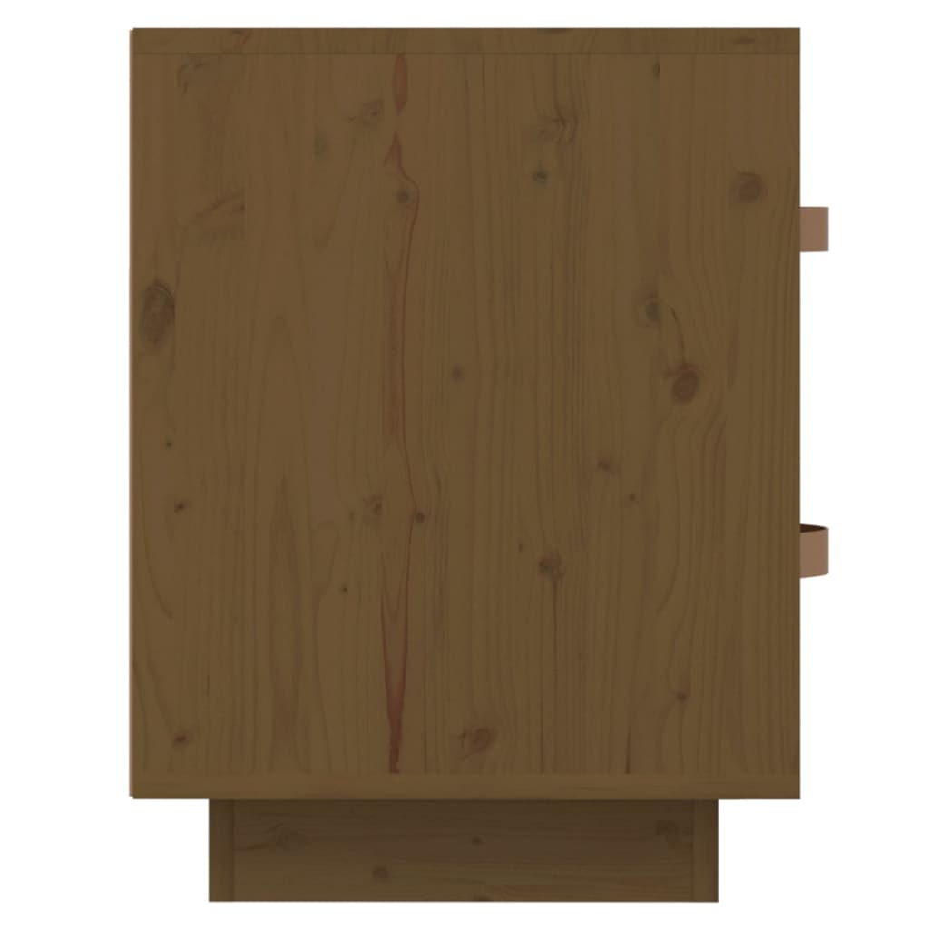 Bedside table honey brown 40x34x45 cm solid pine wood