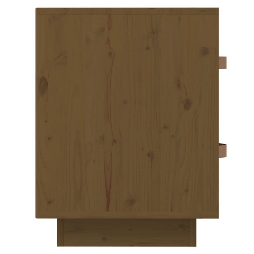 Tables de chevet 2 pcs. marron miel 40x34x45 cm en bois de pin massif