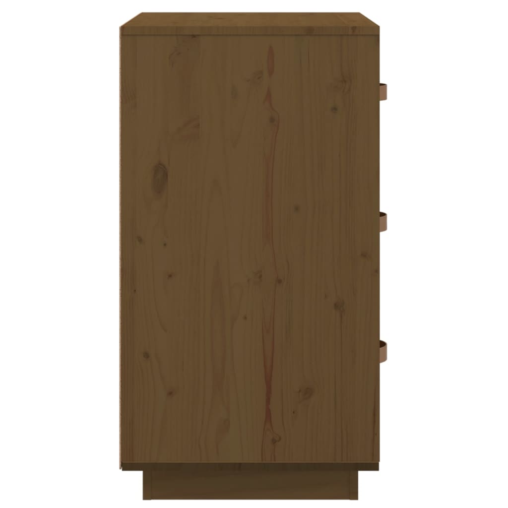 Bedside table honey brown 40x40x75 cm solid pine wood
