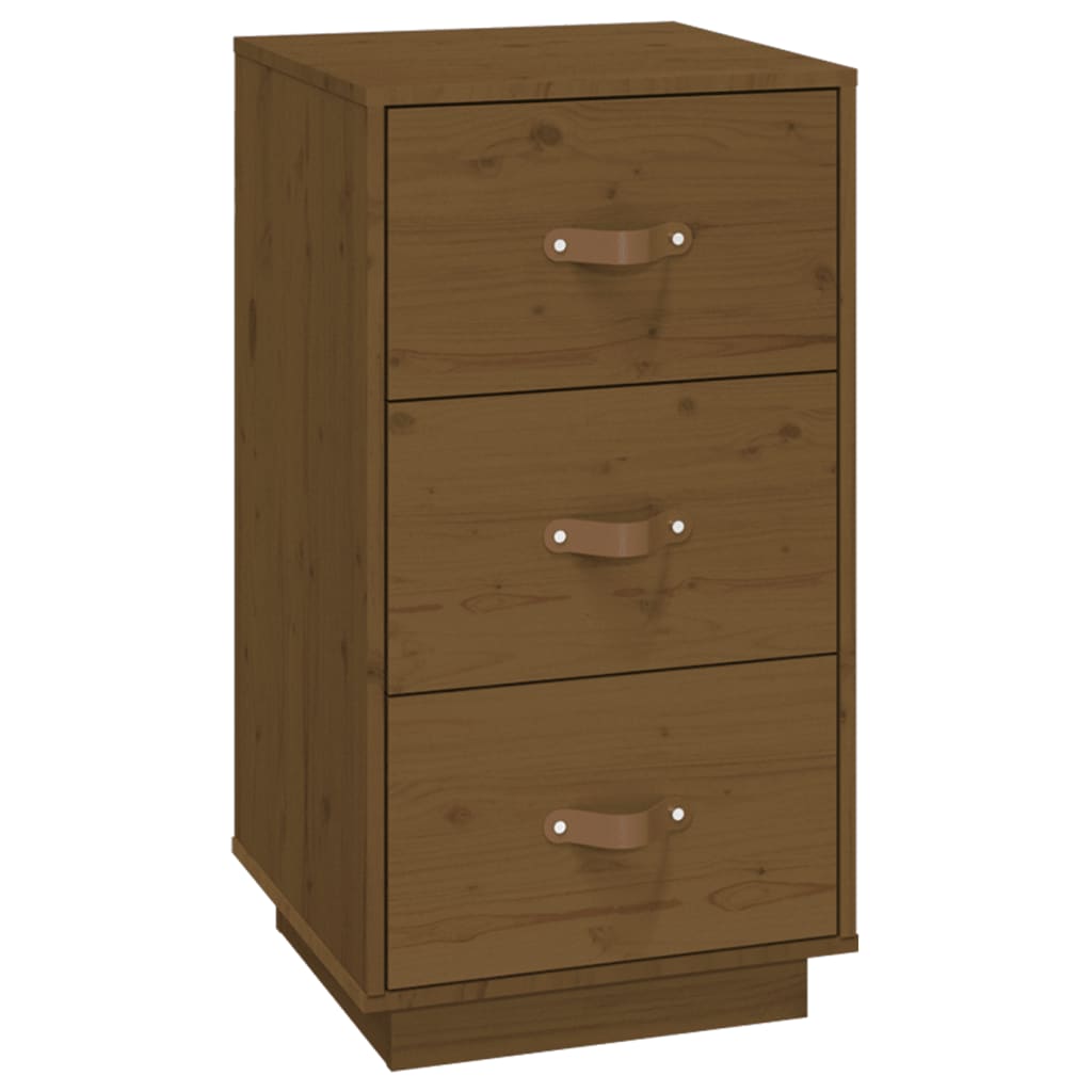 Tables de chevet 2 pcs. marron miel 40x40x75 cm en bois de pin massif