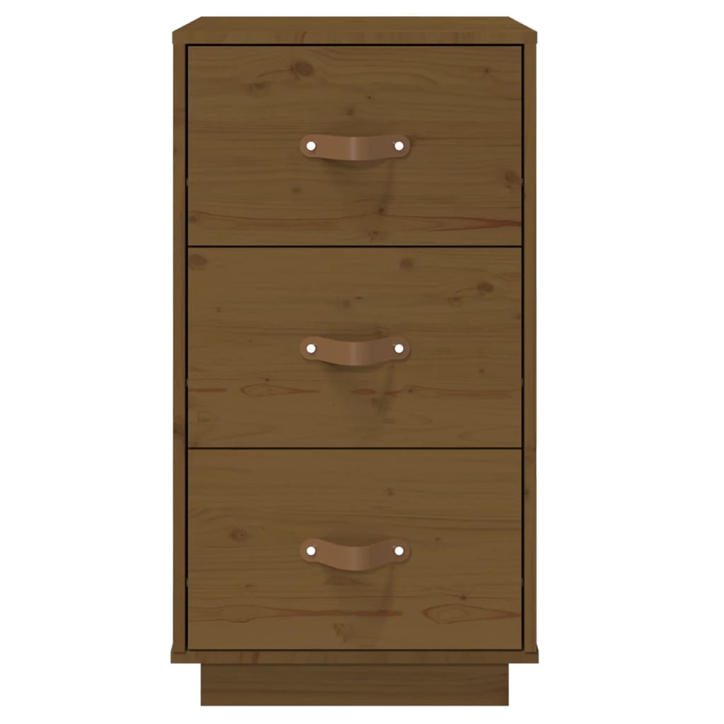 Tables de chevet 2 pcs. marron miel 40x40x75 cm en bois de pin massif