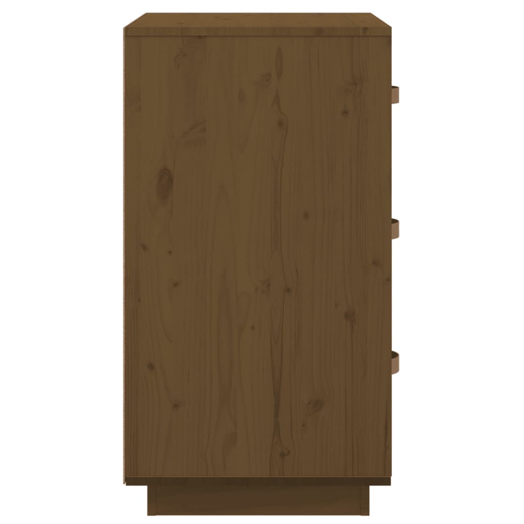 Tables de chevet 2 pcs. marron miel 40x40x75 cm en bois de pin massif