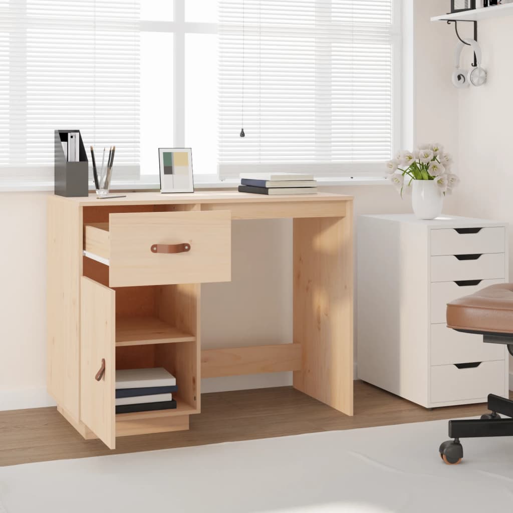 Desk 95x50x75 cm solid pine