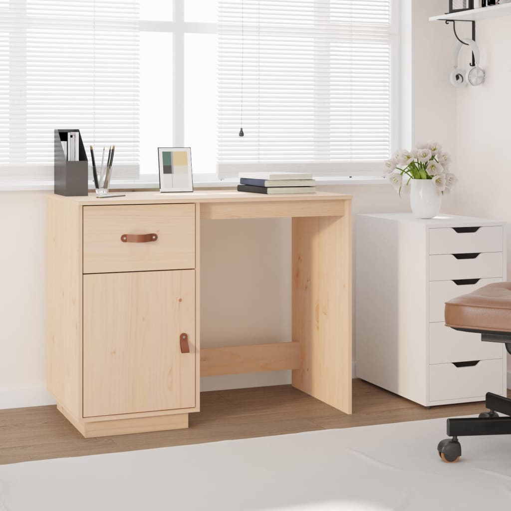 Desk 95x50x75 cm solid pine