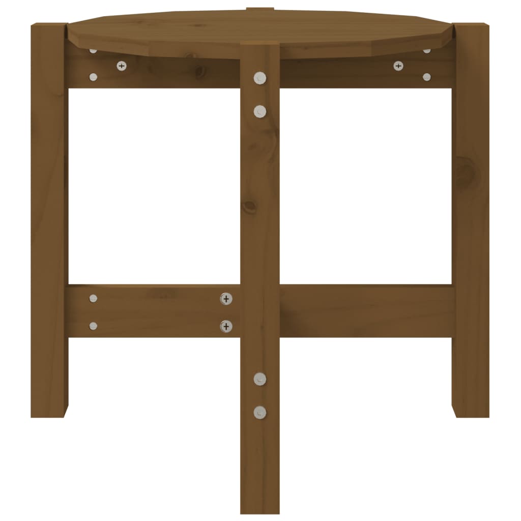Table basse marron miel Ø 52,5x45 cm en bois de pin massif