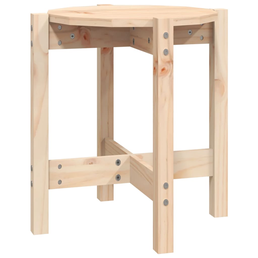 Table basse Ø 42,5x45 cm en bois de pin massif